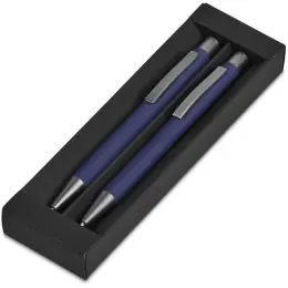 Omega Ball Pen & Pencil Set Navy Gift Box